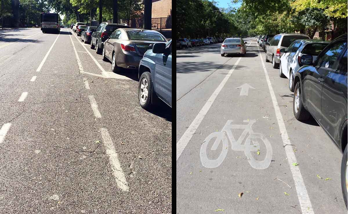 St Louis vs Chi bike lane